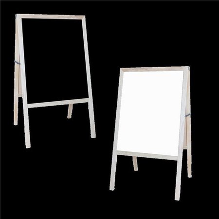 FLIPSIDE PRODUCTS Flipside Products 31700 42 x 24 in. Natural Hardwood White Dry Erase & Black Dry Erase Marquee Easel 31700